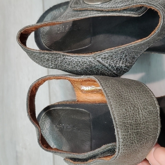Taos Womens Carousel 3 Comfort Hook&loop Wedge Leather Sandals shoes 39/8-8.5 - Picture 5 of 14